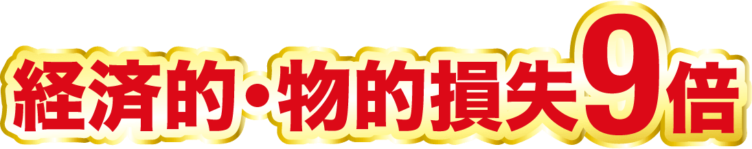 経済的・物的損失９倍